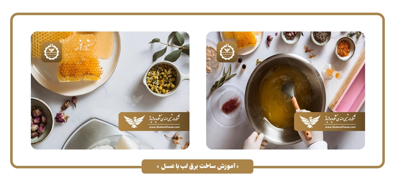 آموزش ساخت برق لب با عسل